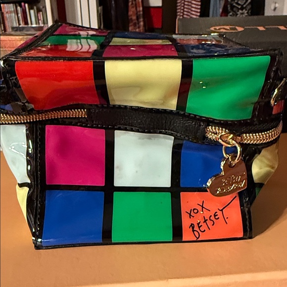 Betsey Johnson Colorful Block Cosmetic Bag - Picture 5 of 13